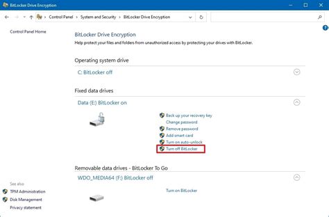 bitlocker disable smart card option|BitLocker hardware encryption.